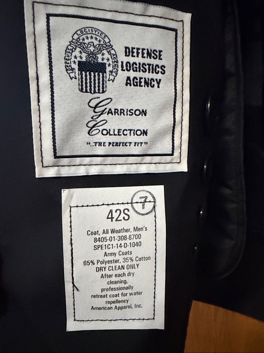 American Apparel Black All-Weather Coat View 2
